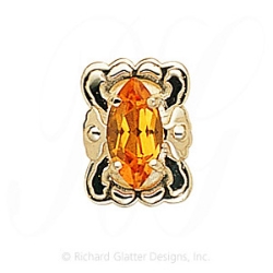 GS387 CIT - 14 Karat Gold Citrine Slide 